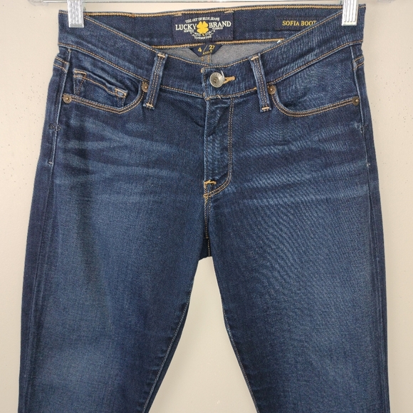Lucky Brand Sophia Boot Cut Ankle Dark Wash Jeans Sz. 4/27 - Picture 5 of 13